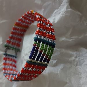 Beaded bracelet made in Kenya. New
